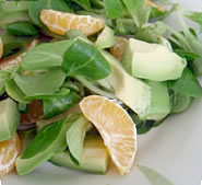 салат со шпинатом и цитрусовыми