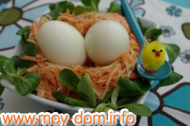 салат гнездо