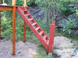 Детский игровой комплекс своими руками - лестница